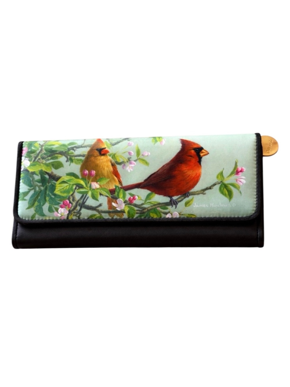 Galeria Bird Wallet Cardinal Floral Bifold Clutch Nature Art Cottagecore